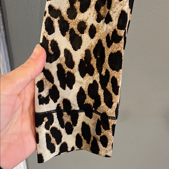 Ganni Long Sleeve Bodysuit Leopard Size M - Picture 7 of 11